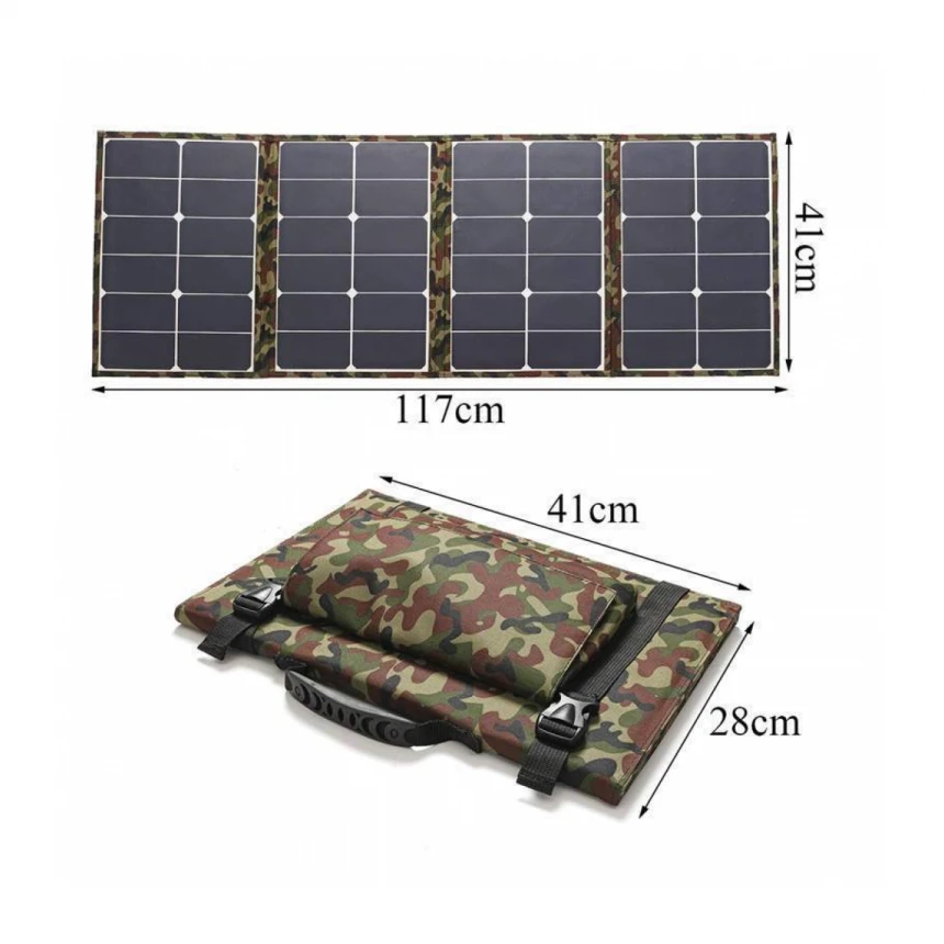 100V solarni panel sklopivi paket 18V12V punjenje za automobil Dual USB kompjuterski punjač monokristalni američki čip