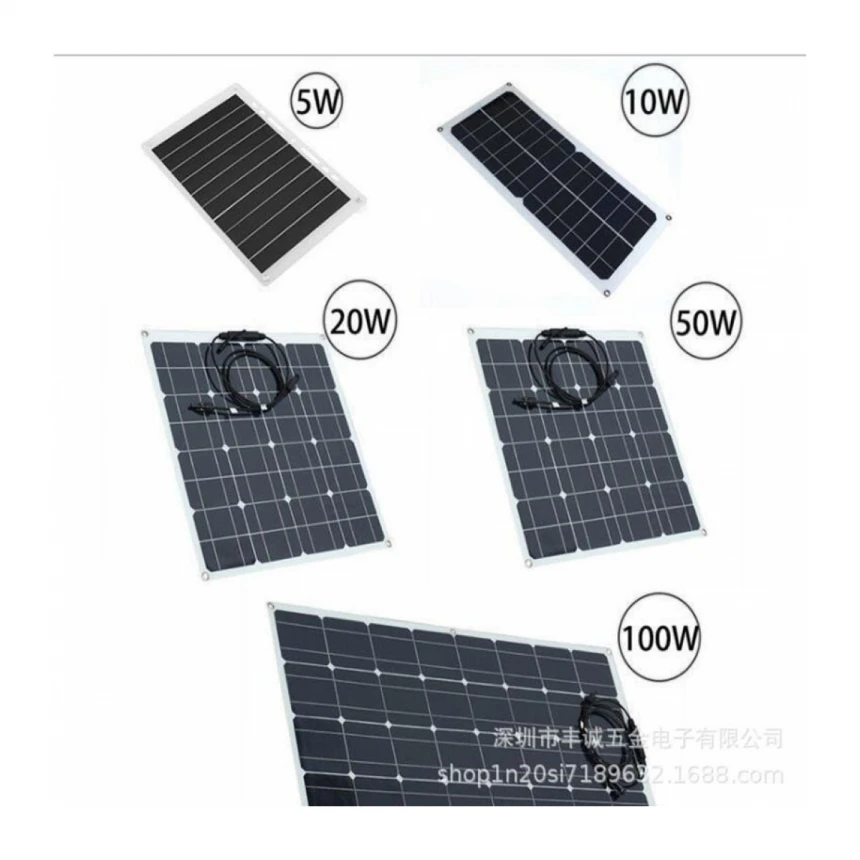 10V monokristalni visokoefikasni ultra-tanak solarni panel sa dvostrukim izlazom monokristalni prenosivi solarni panel za proizvodnju energije na otvorenom