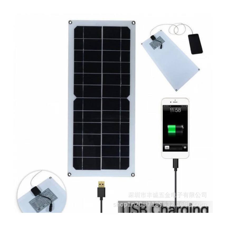10V monokristalni visokoefikasni ultra-tanak solarni panel sa dvostrukim izlazom monokristalni prenosivi solarni panel za proizvodnju energije na otvorenom