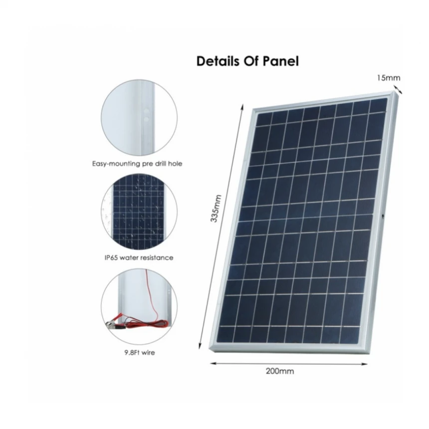 15V 12V solarni monokristalni set panela prenosivi IP65 vodo...