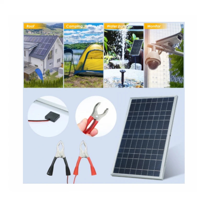 30V monokristalni solarni punjač 12V i 18V prenosivi solarni panel za proizvodnju energije na otvorenom/IP65