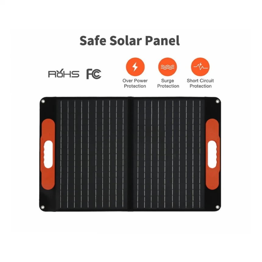 60V monokristalni silicijum solarni panel fotonaponski panel za proizvodnju električne energije sa stabilizacijom napona na otvorenom, preklopna prenosiva ploča za punjenje