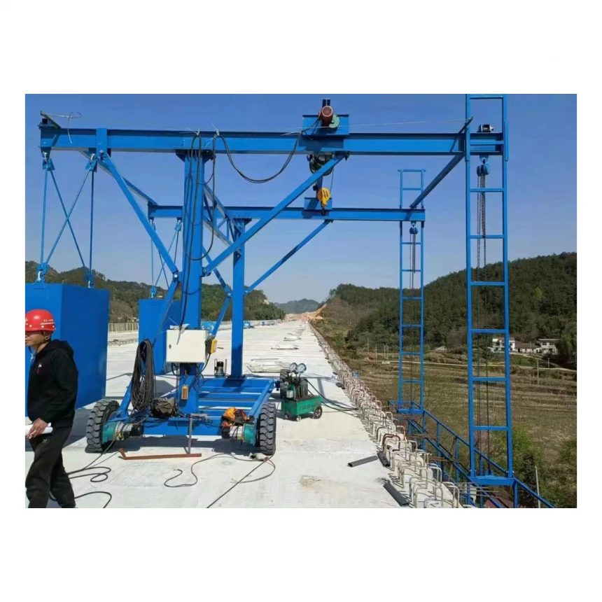 Kolica za ugradnju šablona za ograde Daljinski upravljač teleskopska viseća korpa na velikoj nadmorskoj visini konstrukcija mosta protiv sudara zidna šablonska kolica