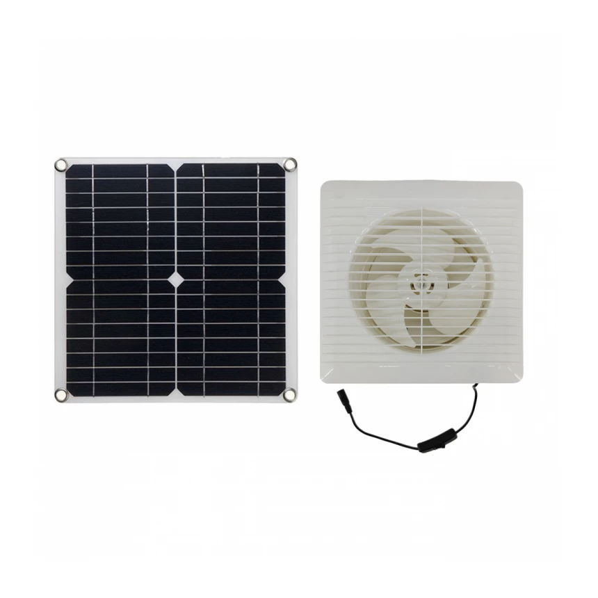Monokristalni 25V plus 3.2V solarni panel ventilator kružni izduvni ventilator kombinacija fotonaponski DC izduvni ventilator nova energija