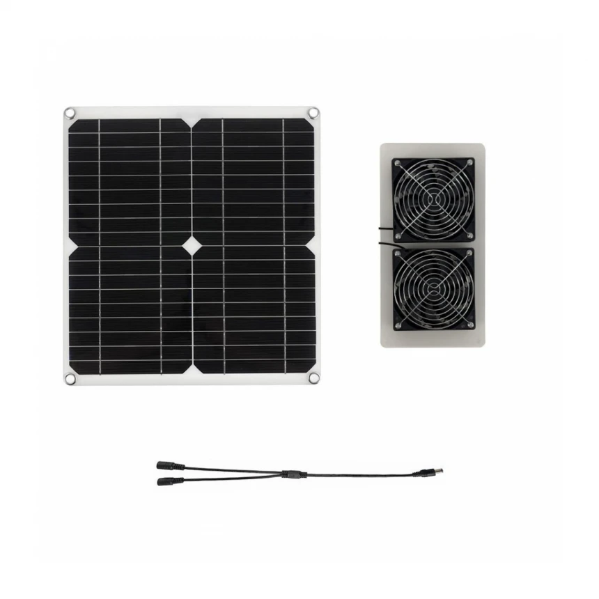 Monokristalni 25V12V izduvni ventilator Amazon solarni dupli ventilator set 20V18V solarni ventilatori Gre