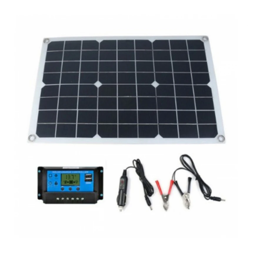 Monokristalni polu-fleksibilni 20V solarni panel za punjenje set portabl mobilnog telefona kontroler punjača za automobil 1