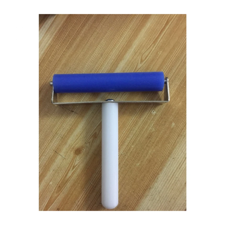 Plavi uvezeni patch valjak od nerđajućeg čelika potisni točak za mobilni telefon alat za zakrpe mekani silikonski ručni valjak 10cm