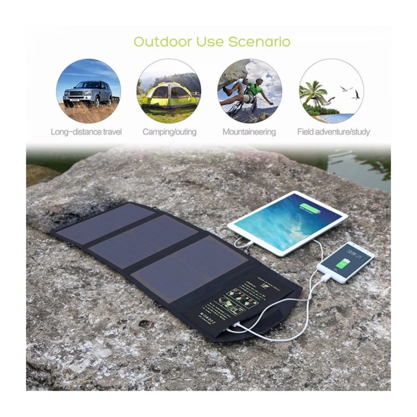 Prekogranična preklopna torba za solarne panele sunpover20V putovanja na otvorenom za punjenje mobilnog telefona torba za fotonaponsku proizvodnju energije