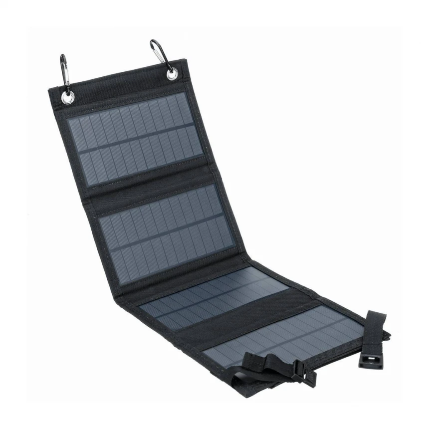Prekogranični solarni crni četvorostruki paket sa jednim kristalom 20V punjač za vanredno punjenje za mobilne telefone i računare na otvorenom