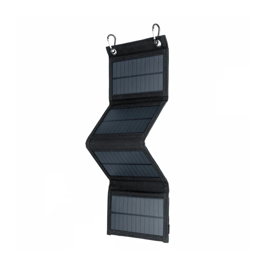 Prekogranični solarni crni četvorostruki paket sa jednim kristalom 20V punjač za vanredno punjenje za mobilne telefone i računare na otvorenom