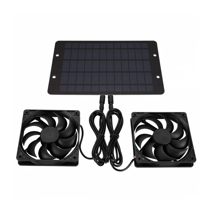 Prekogranični vrući prodajni ventilator solarnih panela 10V12V izduvni ventilator za kućne ljubimce prenosivi zeleni sistem za zaštitu životne sredine svežeg vazduha