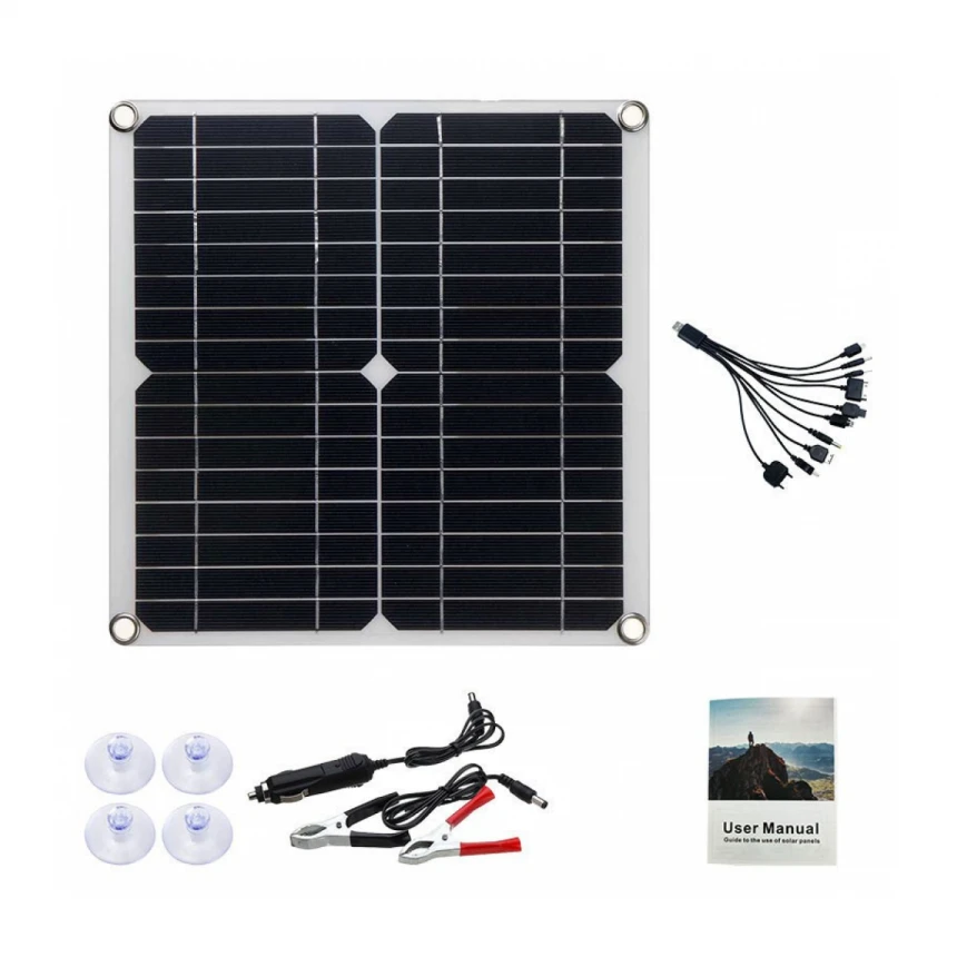 Solarni panel monokristalni 50V 12V dual USB regulator napona ploča za punjenje punjenje automobila punjenje baterije na otvorenom fotonaponskom