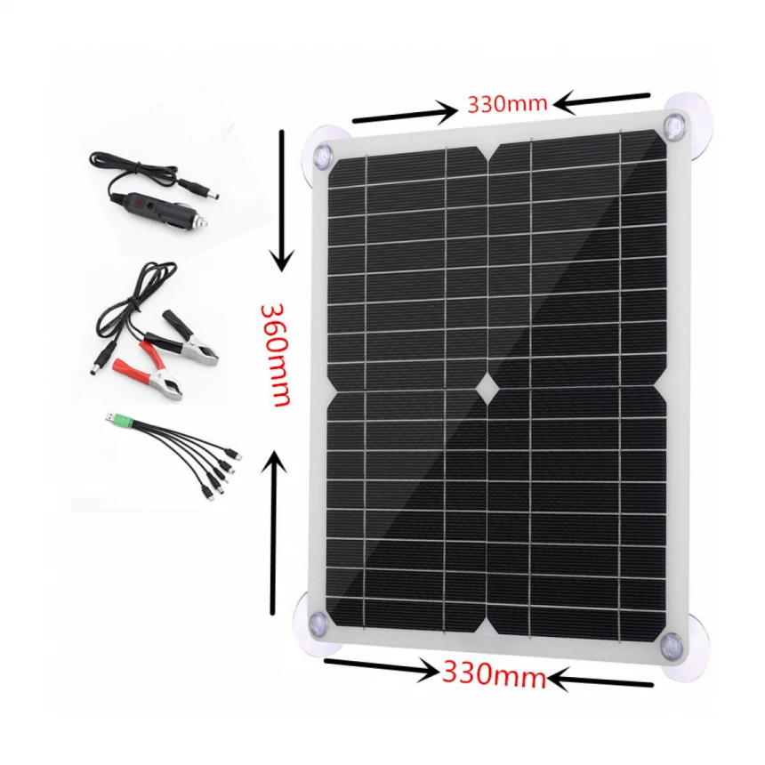 Solarni panel monokristalni 50V 12V dual USB regulator napona ploča za punjenje punjenje automobila punjenje baterije na otvorenom fotonaponskom